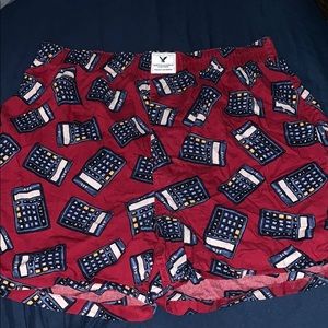 Red American eagle boxer shorts